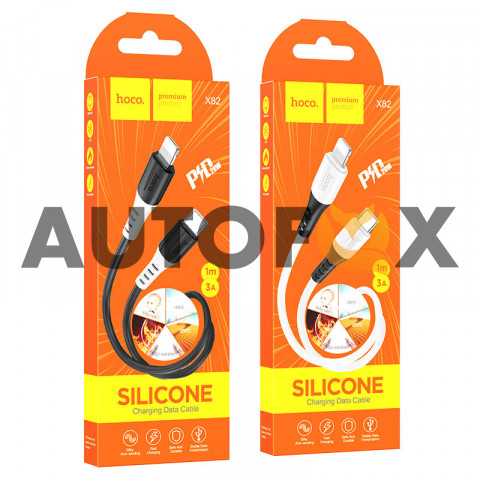 Кабель Hoco X82 silicon data cable 20W Type-C to Lightning