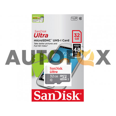 SanDisk microSD 32GB Class 10 Ultra UHS-I A1 (120Mb/s)+SD адаптер Карта памяти 