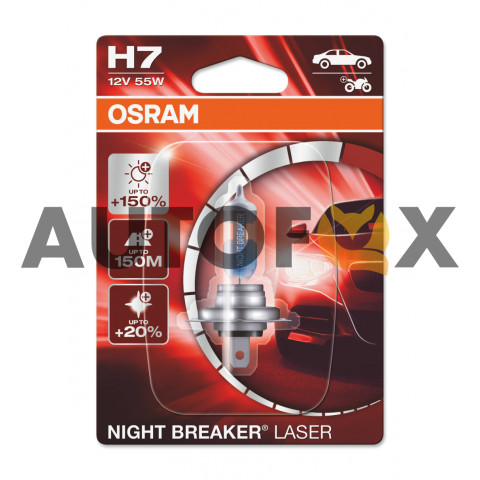 Osram Night Breaker Laser H7 +150% 55W 12V 64210NL-HCB Лампа галоген (2шт комплект) 